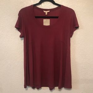 Anthropologie Bordeaux Scoop Tee Size S